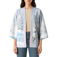Magical Christmas Kimono Unicorn With Cotton Candy Xmas Tree - Wonder Print Shop