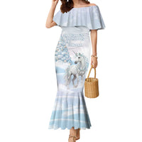 Magical Christmas Mermaid Dress Unicorn With Cotton Candy Xmas Tree - Wonder Print Shop