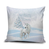 Magical Christmas Pillow Cover Unicorn With Cotton Candy Xmas Tree - Wonder Print Shop