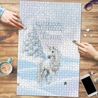 Magical Christmas Puzzle Unicorn With Cotton Candy Xmas Tree - Wonder Print Shop