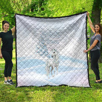 Magical Christmas Quilt Unicorn With Cotton Candy Xmas Tree - Wonder Print Shop