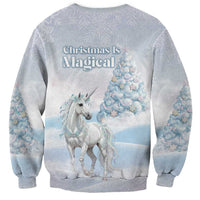 Magical Christmas Sweatshirt Unicorn With Cotton Candy Xmas Tree - Wonder Print Shop