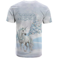 Magical Christmas T Shirt Unicorn With Cotton Candy Xmas Tree - Wonder Print Shop