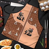 Western Yoke Apron Cowgirl Drinking Wine Christmas - Wonder Print Shop
