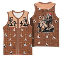 Western Yoke Basketball Jersey Cowgirl Drinking Wine Christmas - Wonder Print Shop