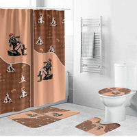 Western Yoke Bathroom Set Cowgirl Drinking Wine Christmas - Wonder Print Shop
