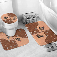 Western Yoke Bathroom Set Cowgirl Drinking Wine Christmas - Wonder Print Shop