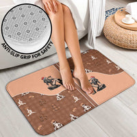 Western Yoke Bathroom Set Cowgirl Drinking Wine Christmas - Wonder Print Shop