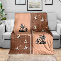 Western Yoke Blanket Cowgirl Drinking Wine Christmas - Wonder Print Shop