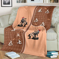 Western Yoke Blanket Cowgirl Drinking Wine Christmas - Wonder Print Shop