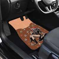 Western Yoke Car Mats Cowgirl Drinking Wine Christmas - Wonder Print Shop