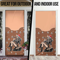 Western Yoke Door Cover Cowgirl Drinking Wine Christmas - Wonder Print Shop