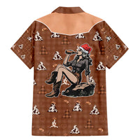 Western Yoke Family Matching Mermaid Dress and Hawaiian Shirt Cowgirl Drinking Wine Christmas - Wonder Print Shop