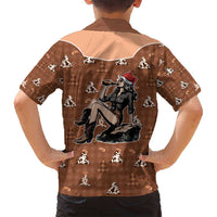 Western Yoke Family Matching Puletasi and Hawaiian Shirt Cowgirl Drinking Wine Christmas - Wonder Print Shop