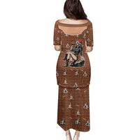 Western Yoke Family Matching Puletasi and Hawaiian Shirt Cowgirl Drinking Wine Christmas - Wonder Print Shop