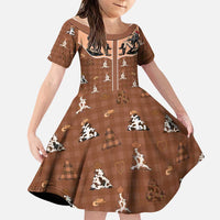 Western Yoke Family Matching Tank Maxi Dress and Hawaiian Shirt Cowgirl Drinking Wine Christmas - Wonder Print Shop