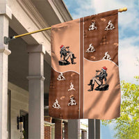 Western Yoke Garden Flag Cowgirl Drinking Wine Christmas - Wonder Print Shop