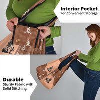 Western Yoke Grocery Bag Cowgirl Drinking Wine Christmas - Wonder Print Shop