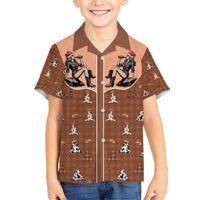 Western Yoke Kid Hawaiian Shirt Cowgirl Drinking Wine Christmas - Wonder Print Shop