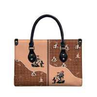 Western Yoke Leather Bag Cowgirl Drinking Wine Christmas - Wonder Print Shop