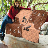 Western Yoke Quilt Cowgirl Drinking Wine Christmas - Wonder Print Shop