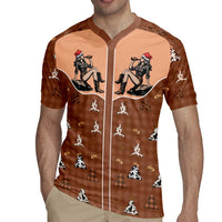 Western Yoke Rugby Jersey Cowgirl Drinking Wine Christmas - Wonder Print Shop