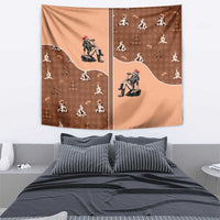 Western Yoke Tapestry Cowgirl Drinking Wine Christmas - Wonder Print Shop