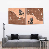 Western Yoke Tapestry Cowgirl Drinking Wine Christmas - Wonder Print Shop