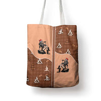 Western Yoke Tote Bag Cowgirl Drinking Wine Christmas - Wonder Print Shop