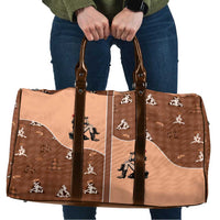 Western Yoke Travel Bag Cowgirl Drinking Wine Christmas - Wonder Print Shop