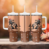 Western Yoke Tumbler With Handle Cowgirl Drinking Wine Christmas - Wonder Print Shop