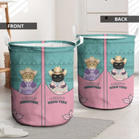 Western Yoke Laundry Basket Meowdy Christmas And A Meow Year - Wonder Print Shop