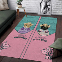 Western Yoke Area Rug Meowdy Christmas And A Meow Year - Wonder Print Shop