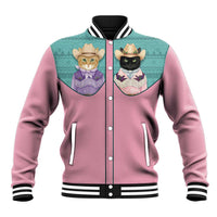Western Yoke Baseball Jacket Meowdy Christmas And A Meow Year - Wonder Print Shop