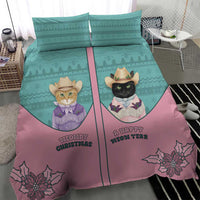 Western Yoke Bedding Set Meowdy Christmas And A Meow Year - Wonder Print Shop