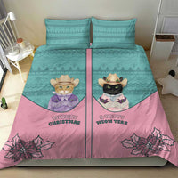 Western Yoke Bedding Set Meowdy Christmas And A Meow Year - Wonder Print Shop