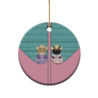 Western Yoke Ceramic Ornament Meowdy Christmas And A Meow Year - Wonder Print Shop