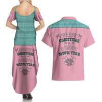 Western Yoke Couples Matching Summer Maxi Dress and Hawaiian Shirt Meowdy Christmas And A Meow Year - Wonder Print Shop