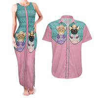 Western Yoke Couples Matching Tank Maxi Dress and Hawaiian Shirt Meowdy Christmas And A Meow Year - Wonder Print Shop