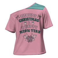 Western Yoke Cross Shoulder Shirt Meowdy Christmas And A Meow Year - Wonder Print Shop
