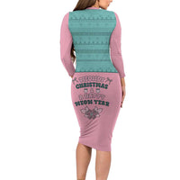Western Yoke Family Matching Long Sleeve Bodycon Dress and Hawaiian Shirt Meowdy Christmas And A Meow Year - Wonder Print Shop