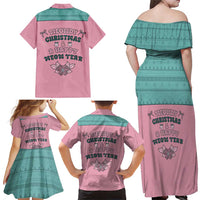 Western Yoke Family Matching Off Shoulder Maxi Dress and Hawaiian Shirt Meowdy Christmas And A Meow Year - Wonder Print Shop