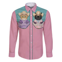 Western Yoke Family Matching Puletasi and Hawaiian Shirt Meowdy Christmas And A Meow Year - Wonder Print Shop