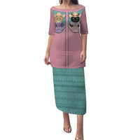 Western Yoke Family Matching Puletasi and Hawaiian Shirt Meowdy Christmas And A Meow Year - Wonder Print Shop