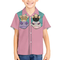 Western Yoke Family Matching Puletasi and Hawaiian Shirt Meowdy Christmas And A Meow Year - Wonder Print Shop