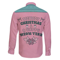 Western Yoke Family Matching Short Sleeve Bodycon Dress and Hawaiian Shirt Meowdy Christmas And A Meow Year - Wonder Print Shop