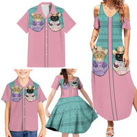 Western Yoke Family Matching Summer Maxi Dress and Hawaiian Shirt Meowdy Christmas And A Meow Year - Wonder Print Shop