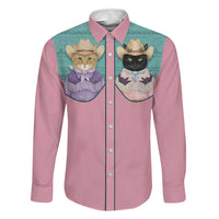Western Yoke Family Matching Tank Maxi Dress and Hawaiian Shirt Meowdy Christmas And A Meow Year - Wonder Print Shop