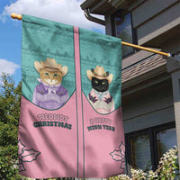 Western Yoke Garden Flag Meowdy Christmas And A Meow Year - Wonder Print Shop