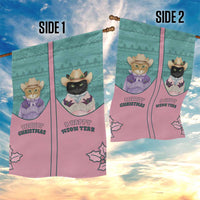Western Yoke Garden Flag Meowdy Christmas And A Meow Year - Wonder Print Shop